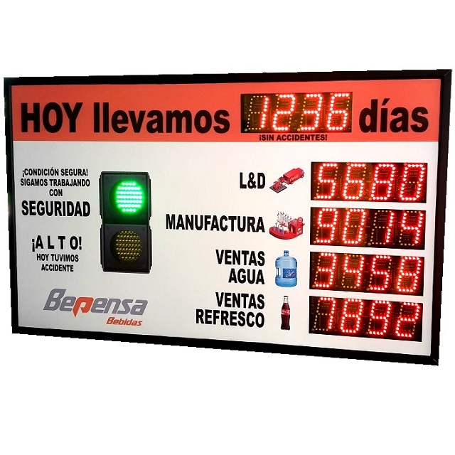 Contadores de Días Sin Accidentes y Semáforo